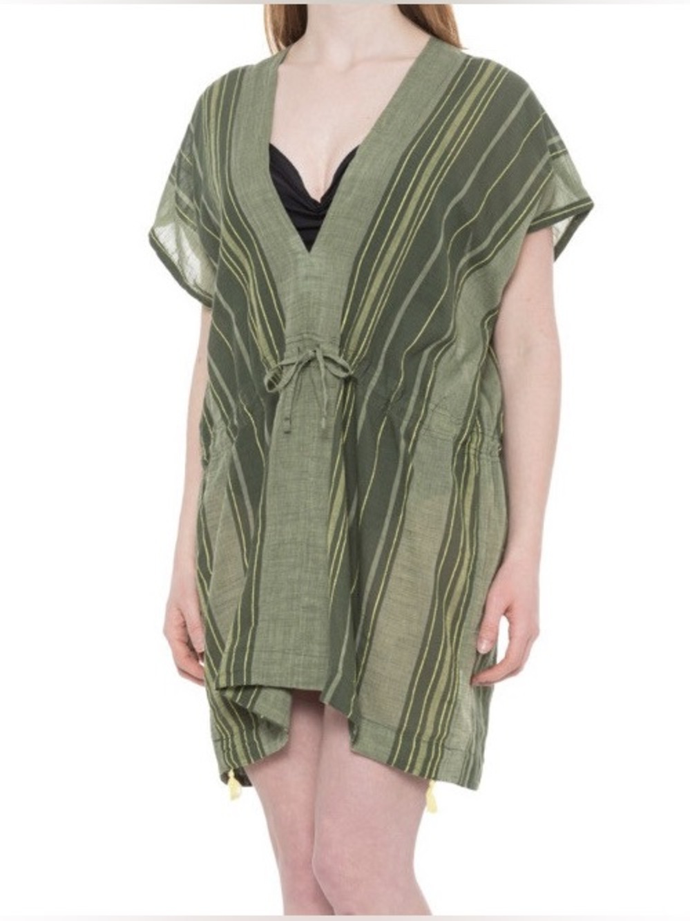 prAna Marina Bay Tunic Green Stripe Size XL